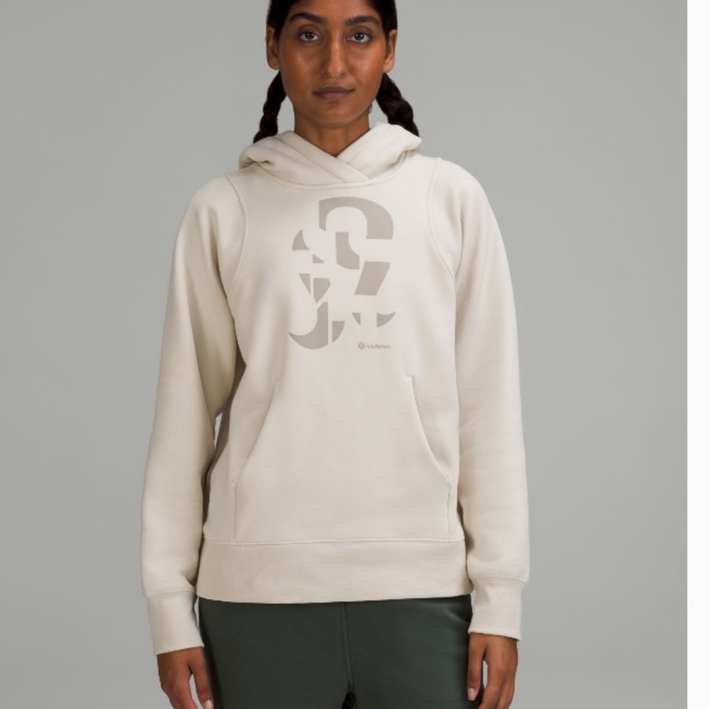 Lululemon Loungeful Graphic Hoodie in Natural Ivory size 2